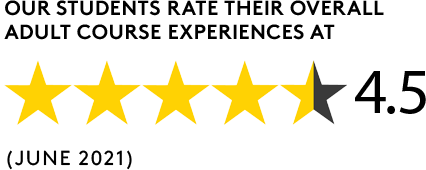 4.7 out of 5 student feedback rating